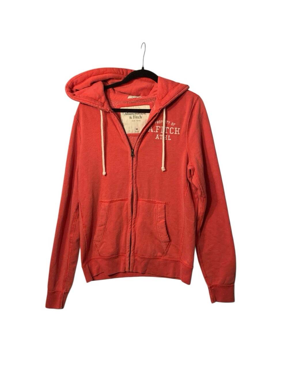 Vtg Y2K Abercrombie & Fitch Hoodie full zip up Sweatshirt Zip Muscle Fit M